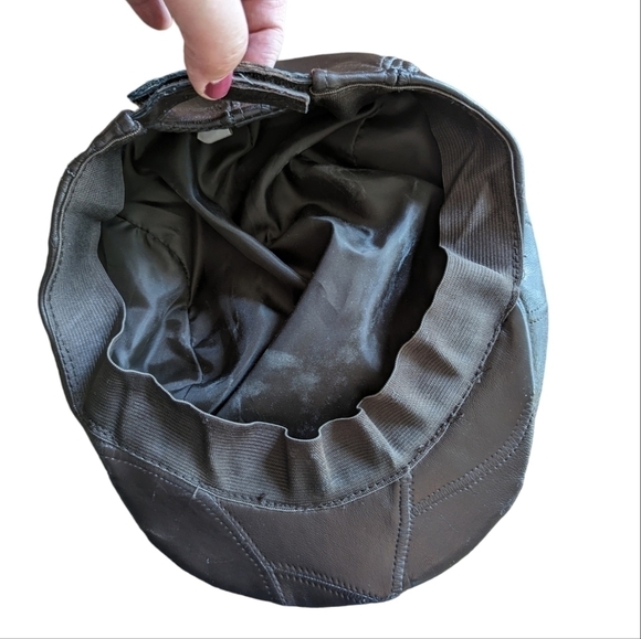 😄 Newsboy genuine leather brown cap - Picture 5 of 6